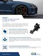 Image of CTS eBrake Product Review Flyer with an electric car and image of a black eBrake pedal